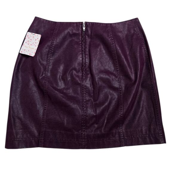 Free People Purple Vegan Suede Modern Femme Mini Skirt NEW Women's 12 - Picture 3 of 9